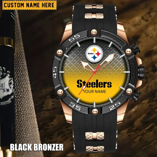 Pittsburgh Steelers Mens Silicone Waterproof Date Fashion WristWatch ANZSSFWW027