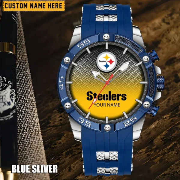 Pittsburgh Steelers Mens Silicone Waterproof Date Fashion WristWatch ANZSSFWW027 - Image 3
