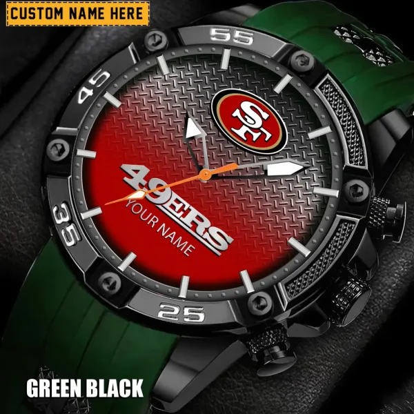 San Francisco 49ers Mens Silicone Waterproof Date Fashion WristWatch ANZSSFWW028 - Image 3