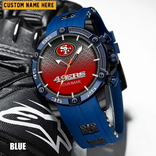 San Francisco 49ers Mens Silicone Waterproof Date Fashion WristWatch ANZSSFWW028 - Image 6