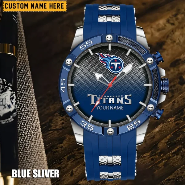 Tennessee Titans Mens Silicone Waterproof Date Fashion WristWatch ANZSSFWW031