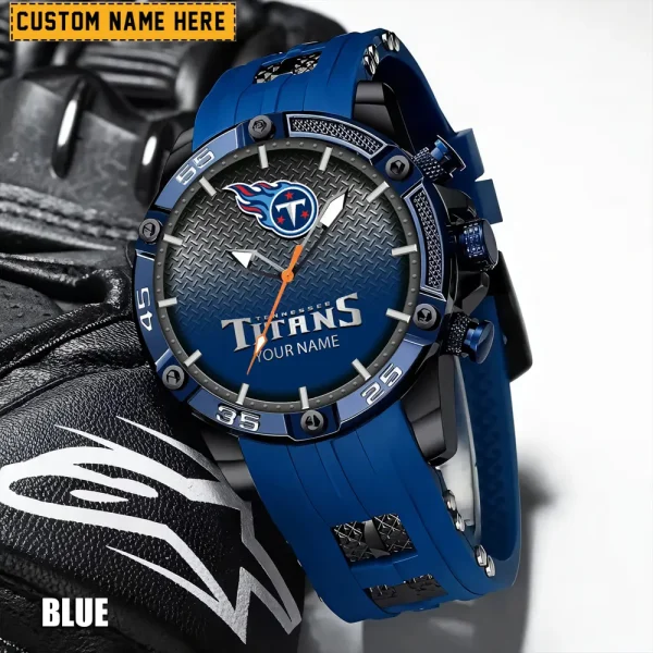 Tennessee Titans Mens Silicone Waterproof Date Fashion WristWatch ANZSSFWW031 - Image 2