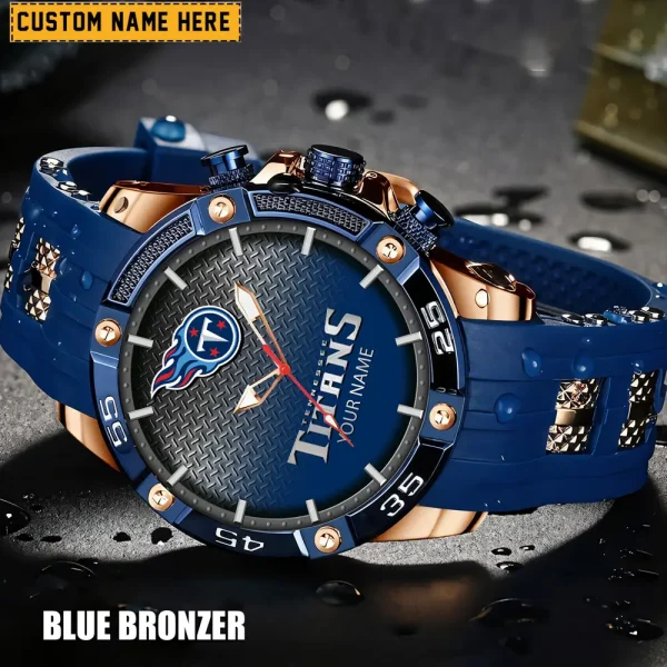 Tennessee Titans Mens Silicone Waterproof Date Fashion WristWatch ANZSSFWW031 - Image 3