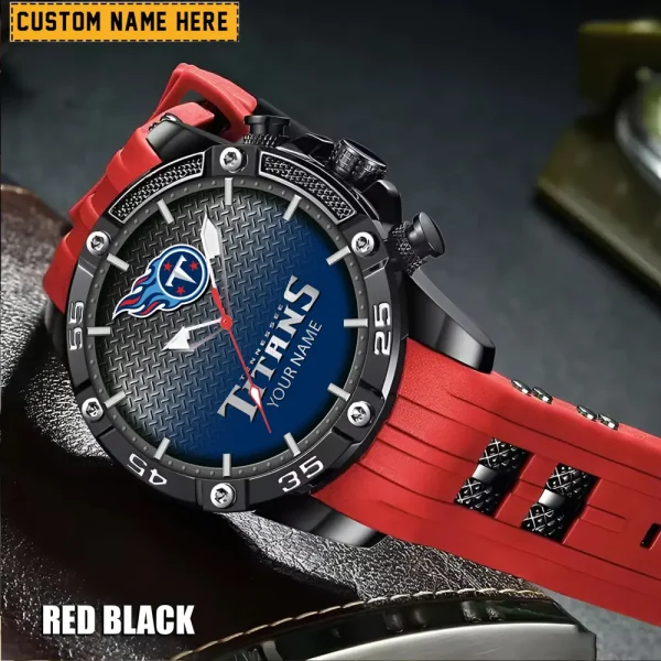 Tennessee Titans Mens Silicone Waterproof Date Fashion WristWatch ANZSSFWW031 - Image 6