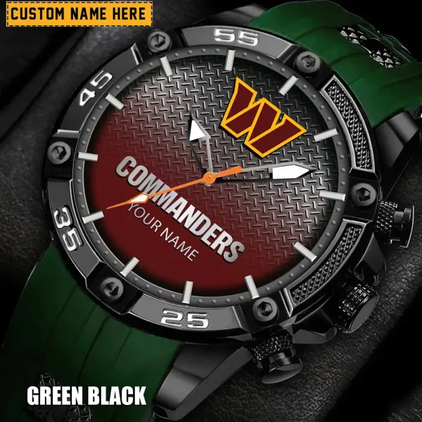 Washington Commanders Mens Silicone Waterproof Date Fashion WristWatch ANZSSFWW032 - Image 3