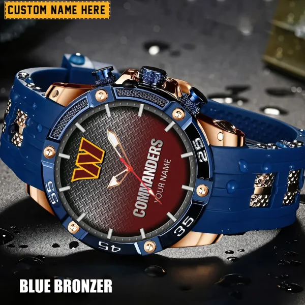 Washington Commanders Mens Silicone Waterproof Date Fashion WristWatch ANZSSFWW032 - Image 4