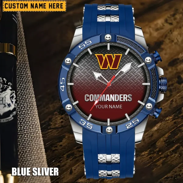 Washington Commanders Mens Silicone Waterproof Date Fashion WristWatch ANZSSFWW032 - Image 5