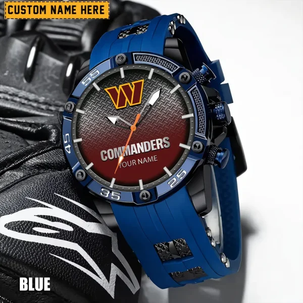 Washington Commanders Mens Silicone Waterproof Date Fashion WristWatch ANZSSFWW032 - Image 6