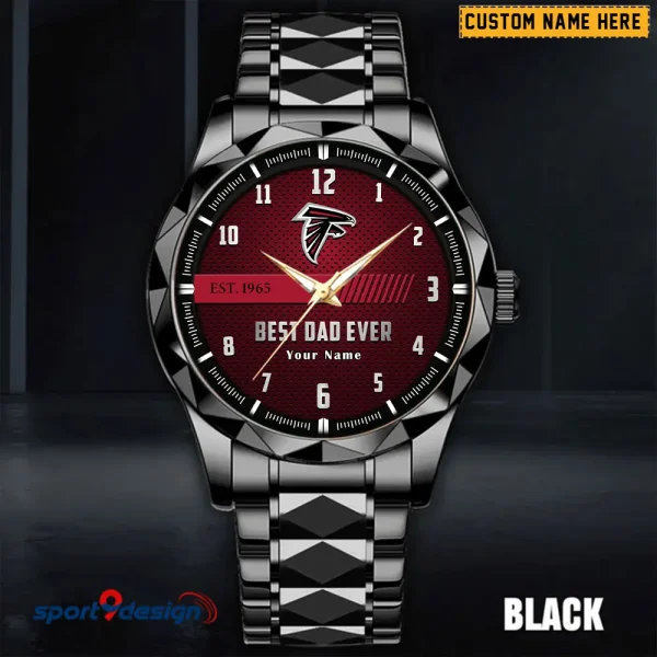 Atlanta Falcons Best Dad Ever Father's Day Gift Stainless Steel Fashion Business Watch ANZDMW164 - Image 2