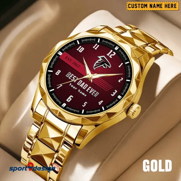 Atlanta Falcons Best Dad Ever Father's Day Gift Stainless Steel Fashion Business Watch ANZDMW164 - Image 3