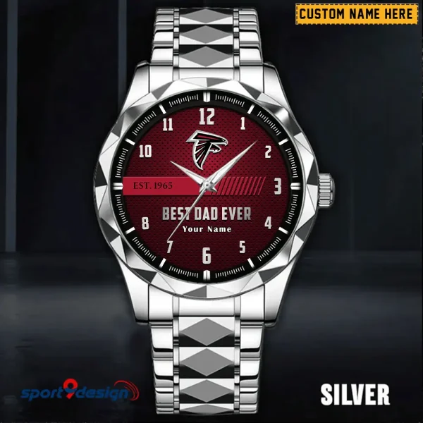 Atlanta Falcons Best Dad Ever Father's Day Gift Stainless Steel Fashion Business Watch ANZDMW164 - Image 4