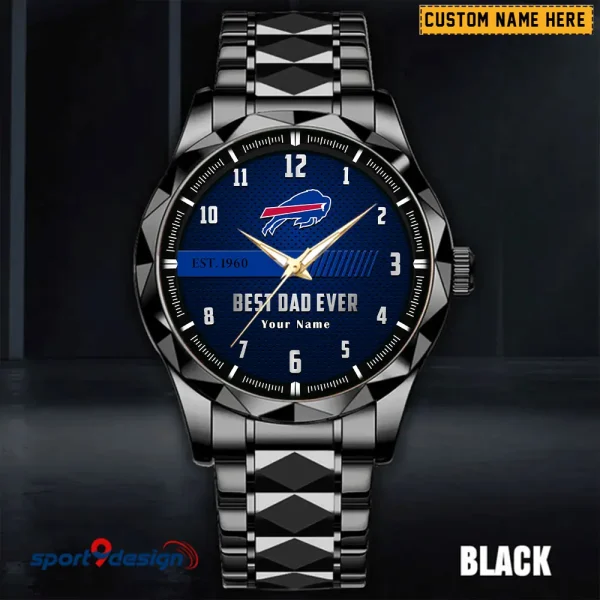 Buffalo Bills Best Dad Ever Father's Day Gift Stainless Steel Fashion Business Watch ANZDMW166 - Image 2