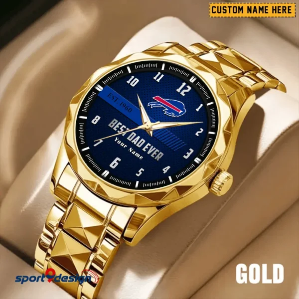 Buffalo Bills Best Dad Ever Father's Day Gift Stainless Steel Fashion Business Watch ANZDMW166 - Image 3