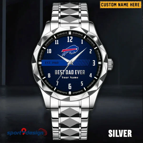 Buffalo Bills Best Dad Ever Father's Day Gift Stainless Steel Fashion Business Watch ANZDMW166 - Image 5