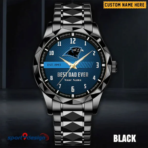 Carolina Panthers Best Dad Ever Father's Day Gift Stainless Steel Fashion Business Watch ANZDMW167 - Image 4