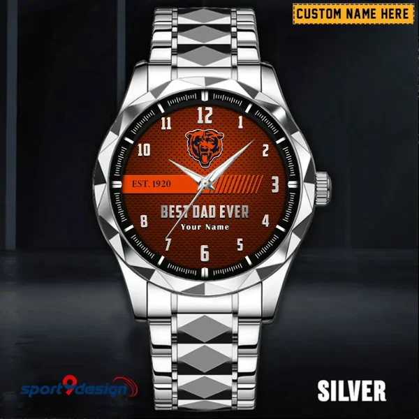 Chicago Bears Best Dad Ever Father's Day Gift Stainless Steel Fashion Business Watch ANZDMW168 - Image 2