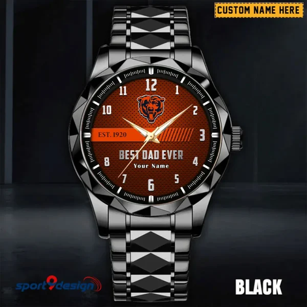 Chicago Bears Best Dad Ever Father's Day Gift Stainless Steel Fashion Business Watch ANZDMW168 - Image 3