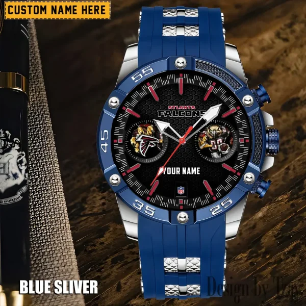 Atlanta Falcons Mens Silicone Waterproof Date Fashion WristWatch ANZSSFWW035
