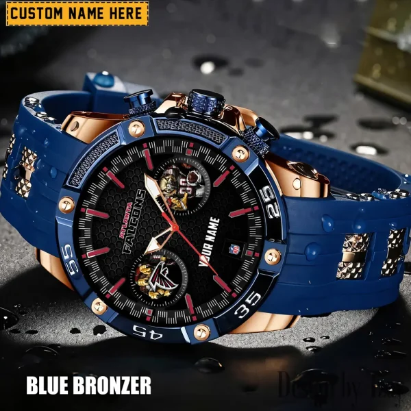 Atlanta Falcons Mens Silicone Waterproof Date Fashion WristWatch ANZSSFWW035 - Image 5