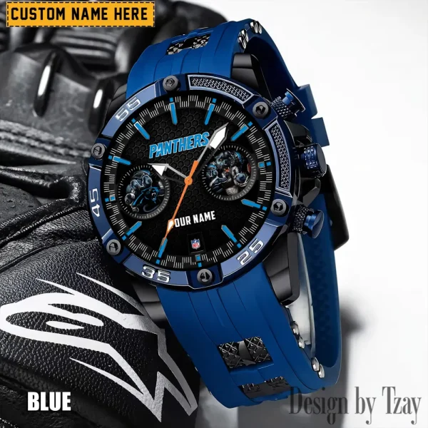 Carolina Panthers Mens Silicone Waterproof Date Fashion WristWatch ANZSSFWW038 - Image 4