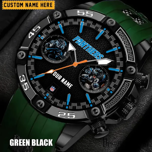 Carolina Panthers Mens Silicone Waterproof Date Fashion WristWatch ANZSSFWW038 - Image 5