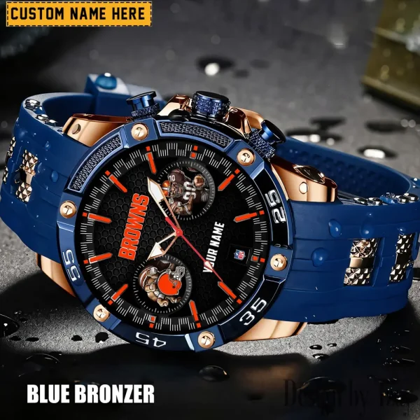 Cleveland Browns Mens Silicone Waterproof Date Fashion WristWatch ANZSSFWW041 - Image 6