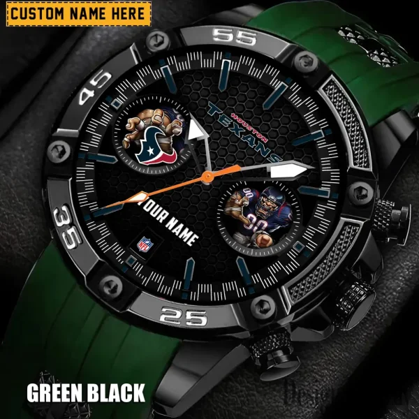 Houston Texans Mens Silicone Waterproof Date Fashion WristWatch ANZSSFWW045 - Image 2