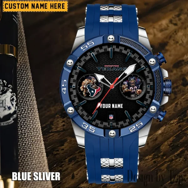 Houston Texans Mens Silicone Waterproof Date Fashion WristWatch ANZSSFWW045 - Image 3