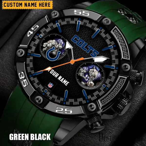 Indianapolis Colts Mens Silicone Waterproof Date Fashion WristWatch ANZSSFWW046 - Image 6