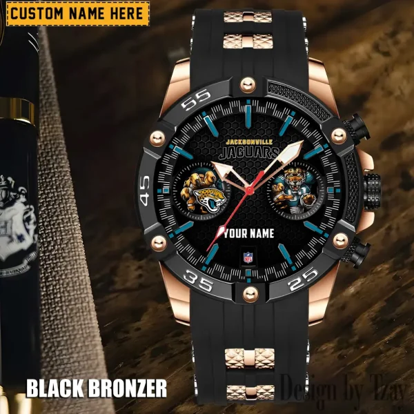 Jacksonville Jaguars Mens Silicone Waterproof Date Fashion WristWatch ANZSSFWW047