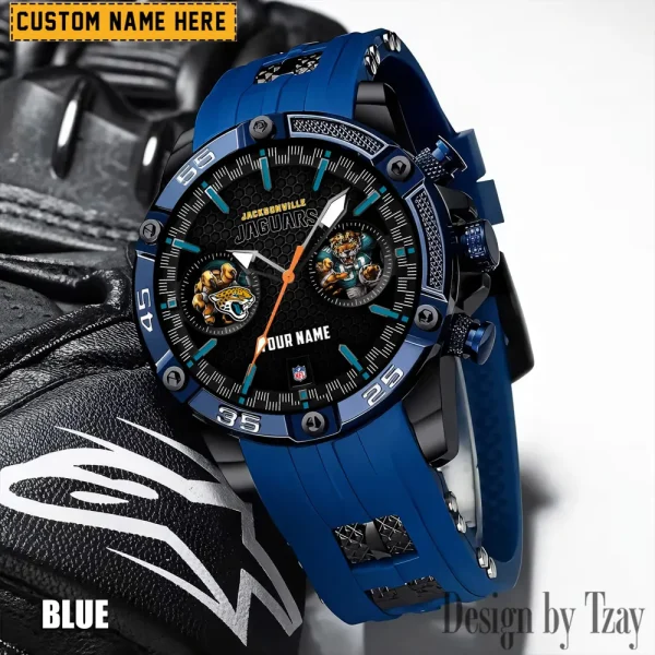 Jacksonville Jaguars Mens Silicone Waterproof Date Fashion WristWatch ANZSSFWW047 - Image 3