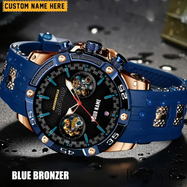 Jacksonville Jaguars Mens Silicone Waterproof Date Fashion WristWatch ANZSSFWW047 - Image 4