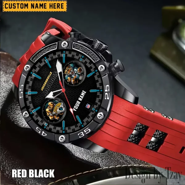 Jacksonville Jaguars Mens Silicone Waterproof Date Fashion WristWatch ANZSSFWW047 - Image 5