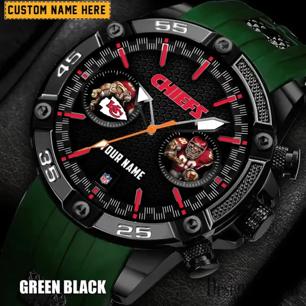 Kansas City Chiefs Mens Silicone Waterproof Date Fashion WristWatch ANZSSFWW048 - Image 4