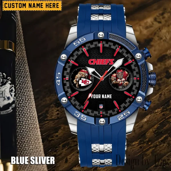Kansas City Chiefs Mens Silicone Waterproof Date Fashion WristWatch ANZSSFWW048 - Image 5