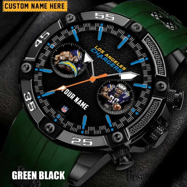 Los Angeles Chargers Mens Silicone Waterproof Date Fashion WristWatch ANZSSFWW050 - Image 4