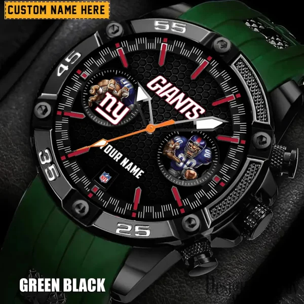 New York Giants Mens Silicone Waterproof Date Fashion WristWatch ANZSSFWW056 - Image 2
