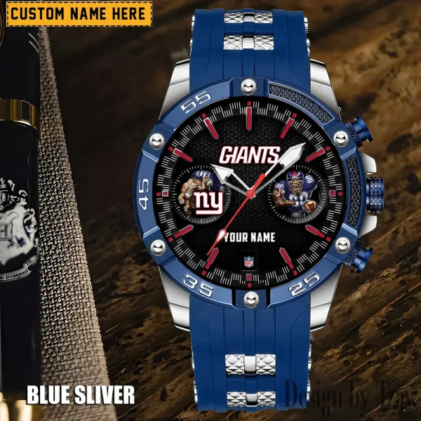 New York Giants Mens Silicone Waterproof Date Fashion WristWatch ANZSSFWW056 - Image 3