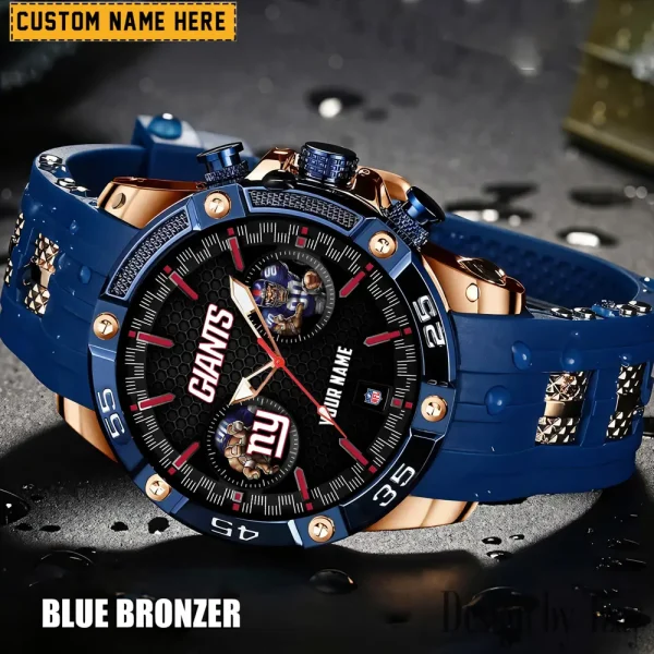 New York Giants Mens Silicone Waterproof Date Fashion WristWatch ANZSSFWW056 - Image 4