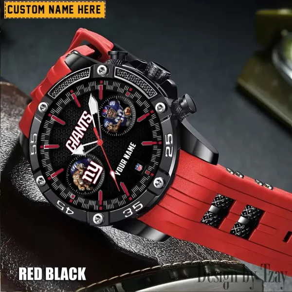 New York Giants Mens Silicone Waterproof Date Fashion WristWatch ANZSSFWW056 - Image 5
