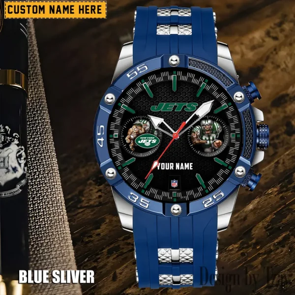 New York Jets Mens Silicone Waterproof Date Fashion WristWatch ANZSSFWW057 - Image 2