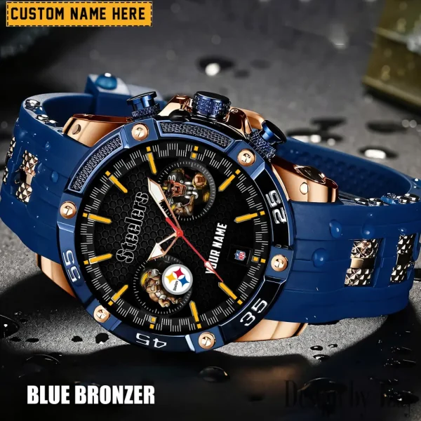 Pittsburgh Steelers Mens Silicone Waterproof Date Fashion WristWatch ANZSSFWW059 - Image 6