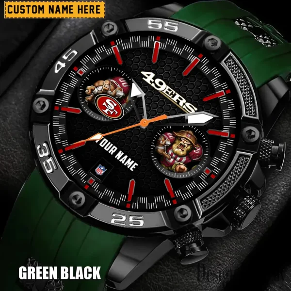 San Francisco 49ers Mens Silicone Waterproof Date Fashion WristWatch ANZSSFWW060 - Image 6