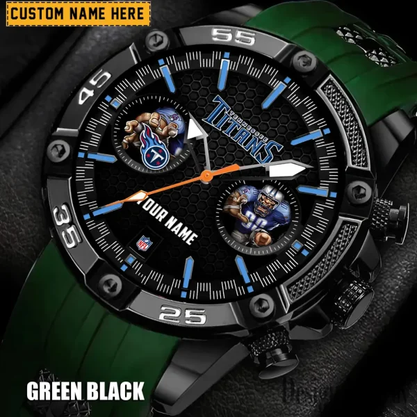 Tennessee Titans Mens Silicone Waterproof Date Fashion WristWatch ANZSSFWW063 - Image 2