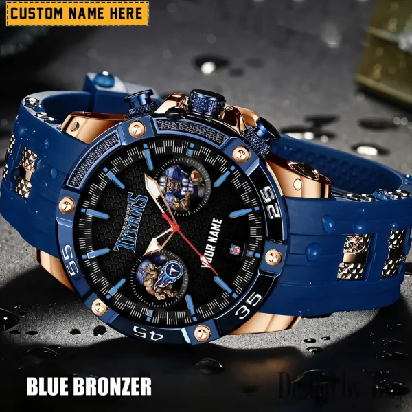 Tennessee Titans Mens Silicone Waterproof Date Fashion WristWatch ANZSSFWW063 - Image 4