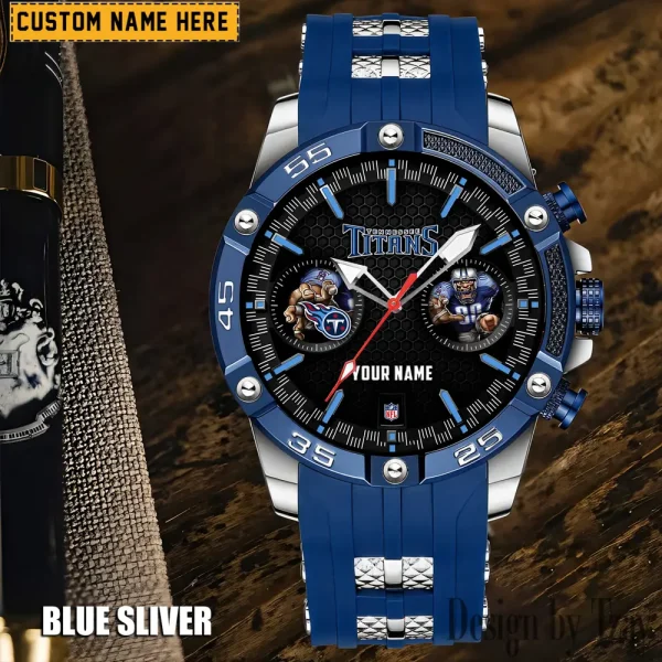 Tennessee Titans Mens Silicone Waterproof Date Fashion WristWatch ANZSSFWW063 - Image 6