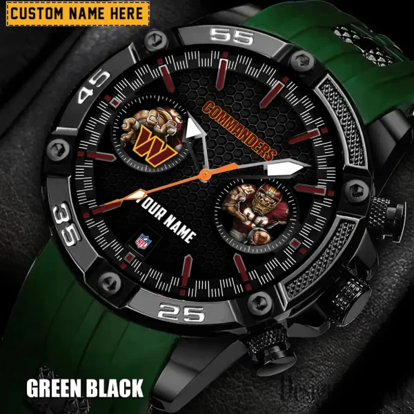 Washington Commanders Mens Silicone Waterproof Date Fashion WristWatch ANZSSFWW064 - Image 2