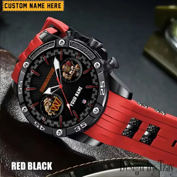 Washington Commanders Mens Silicone Waterproof Date Fashion WristWatch ANZSSFWW064 - Image 6