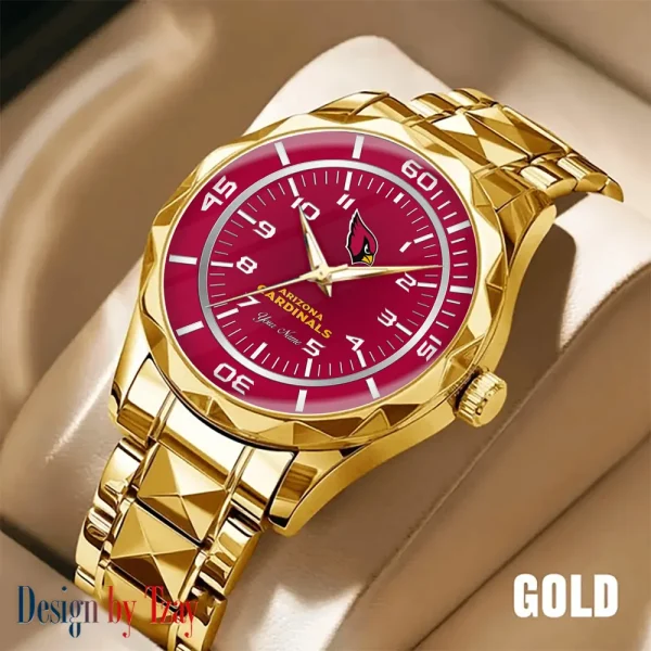 Arizona Cardinals Men Watch Classic Business Calendar Week Stainless Steel Waterproof MTTDMW227 - Image 5