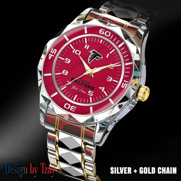 Atlanta Falcons Men Watch Classic Business Calendar Week Stainless Steel Waterproof MTTDMW228 - Image 2